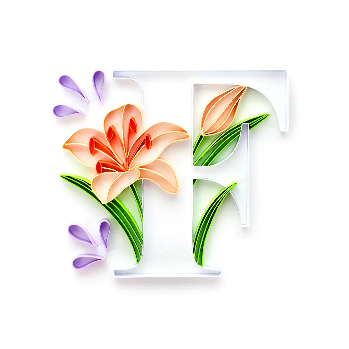 Floral Alphabet Collection Paper Quilling Template Pad