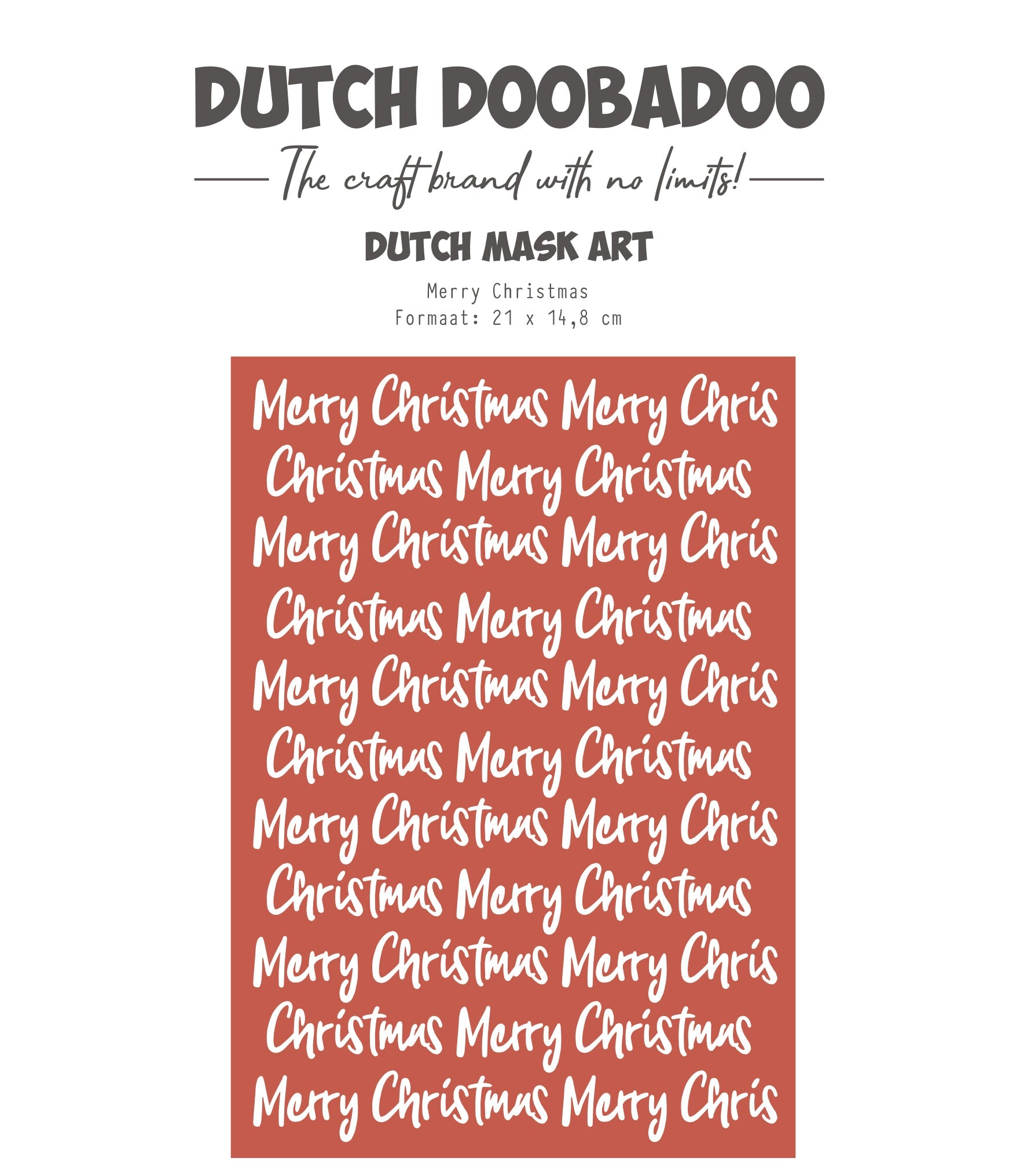 Dutch Doobadoo DDBD Dutch Mask Art Merry Christmas A5
