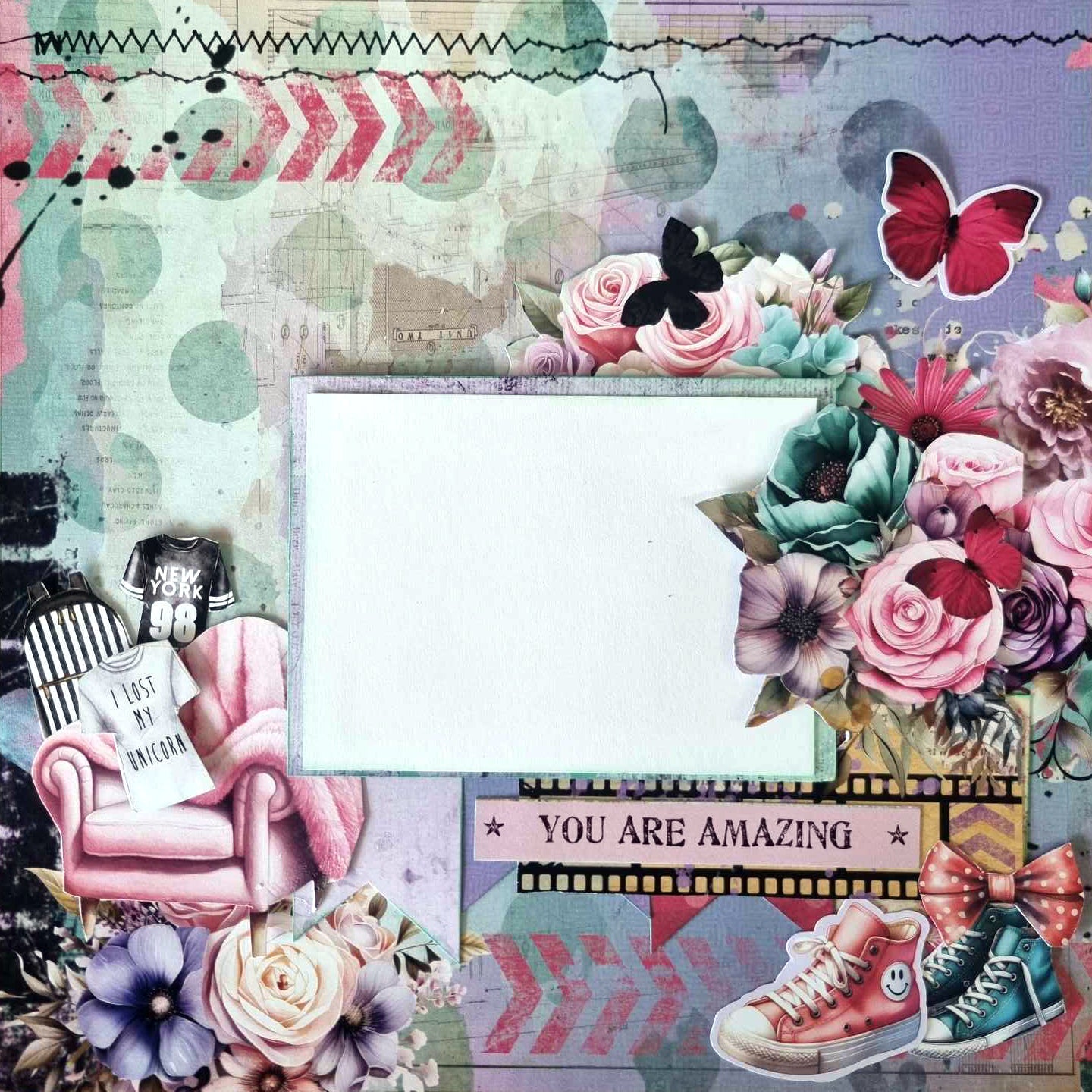 3Quarter Designs Teenage Dream 12x12 Design Paper & Diecuts Set