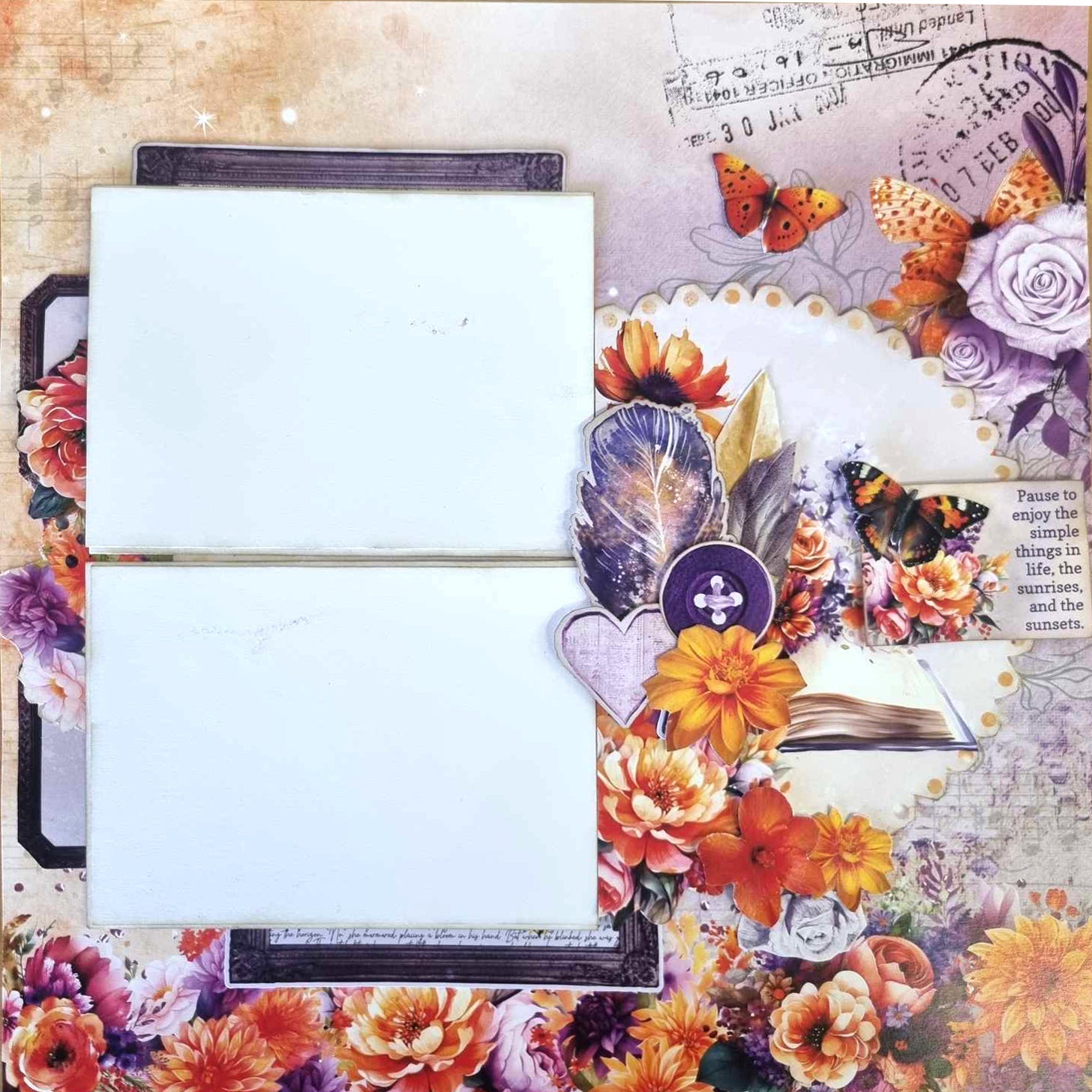 3Quarter Designs Dawns Glow 12x12 Design Paper & Diecuts Set