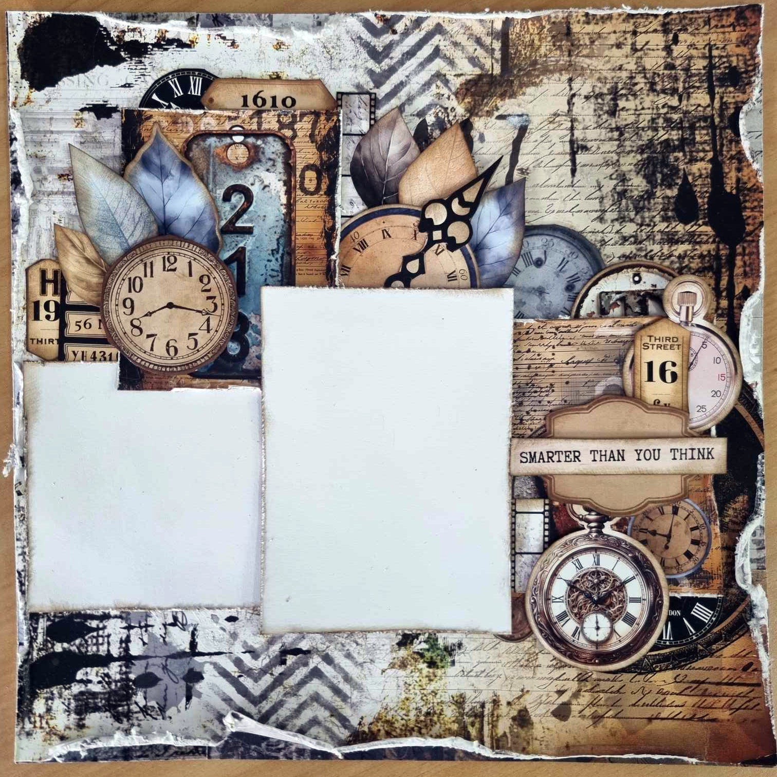 3Quarter Designs Eclectic Clocks 12x12 Design Paper & Diecuts Set