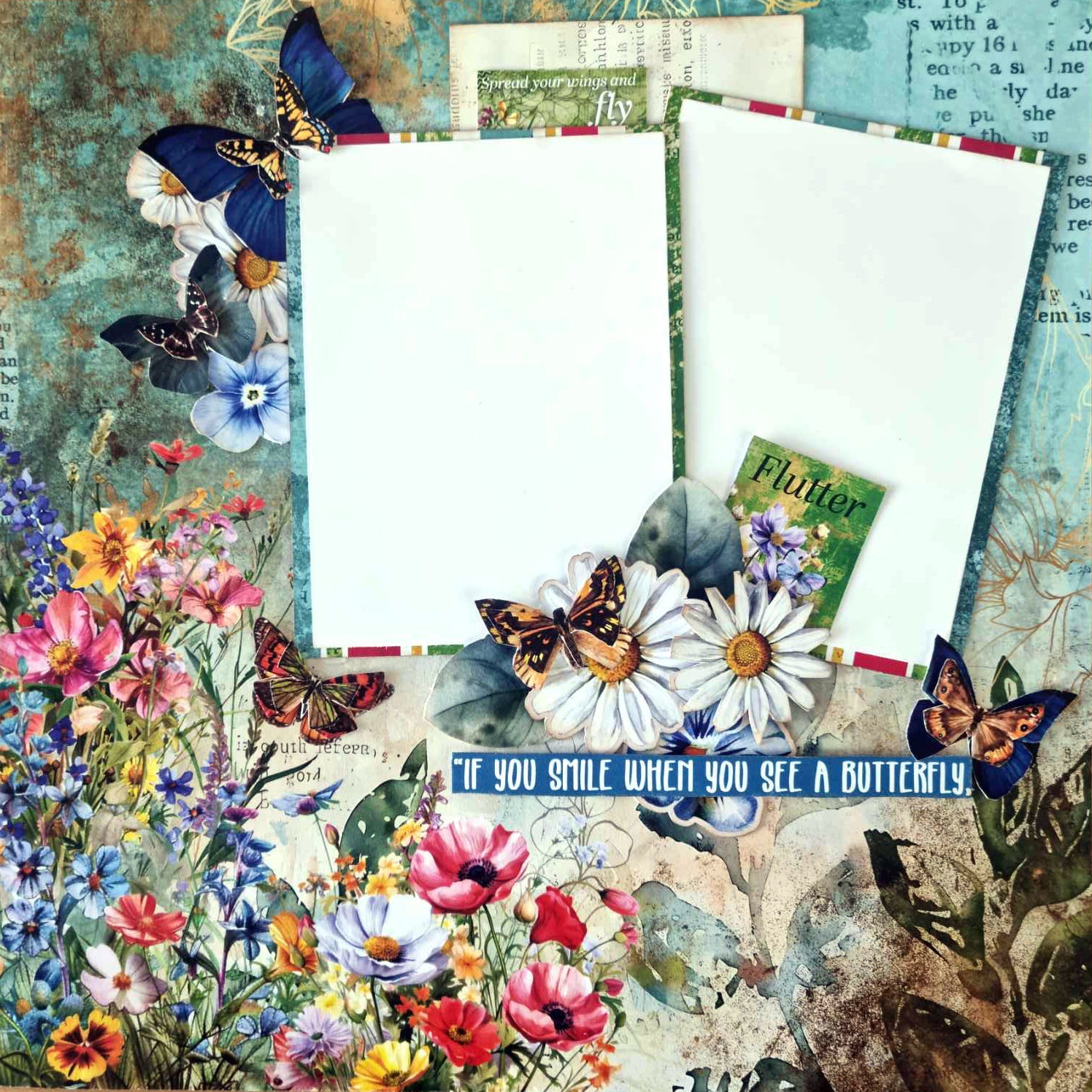 3Quarter Designs Fluttering Wings 12x12 Design Paper & Diecuts Set