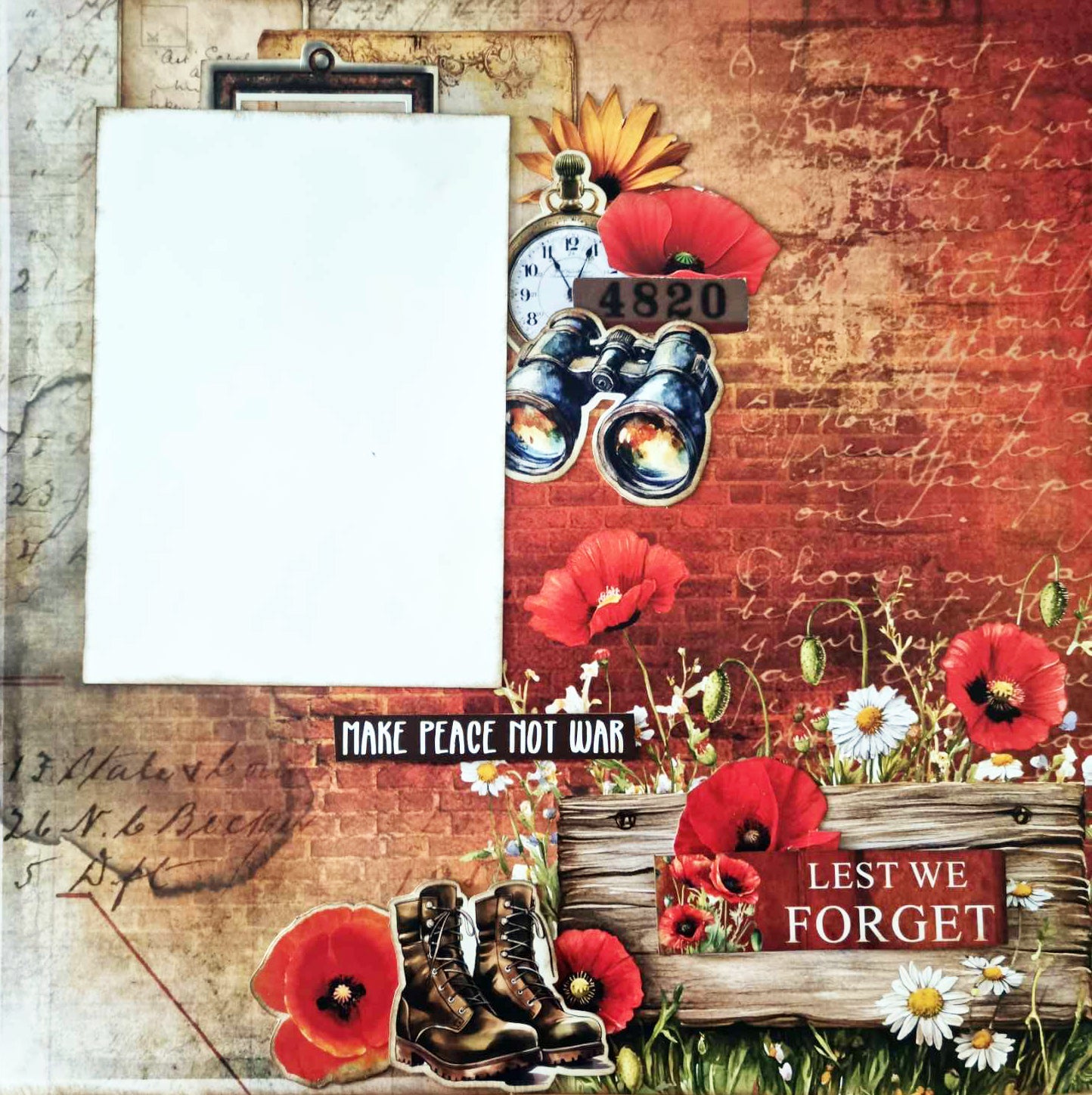 3Quarter Designs Never Forgotten 12x12 Design Paper & Diecuts Set