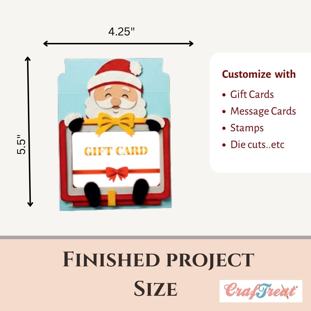 CrafTreat Gift Card Holder Cards - Santa Family