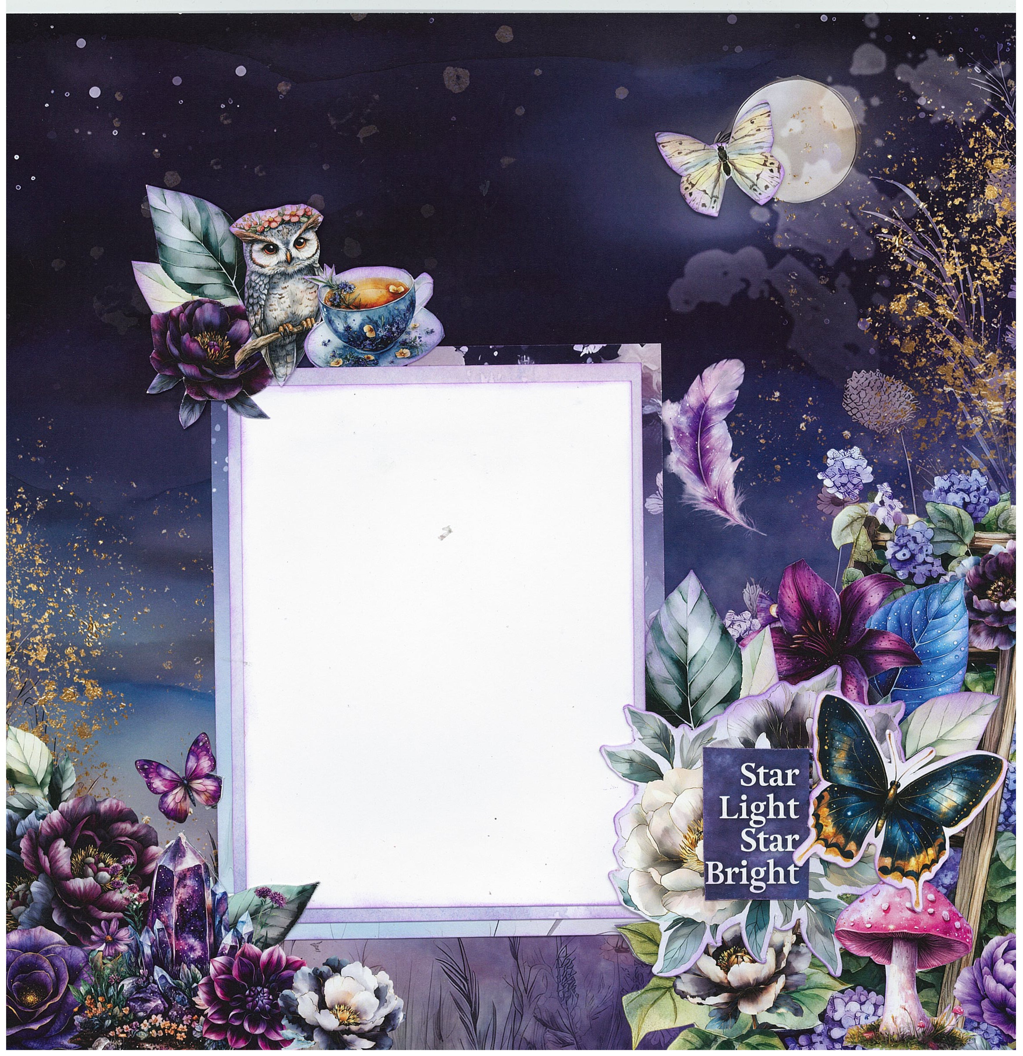 3Quarter Designs Night Garden 12x12 Design Paper & Diecuts Set