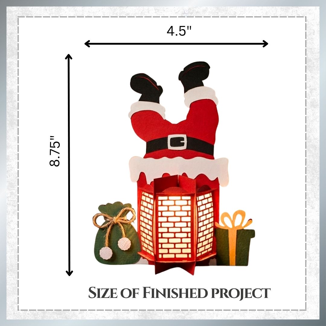 CrafTreat DIY Paper Lanterns - Santa Stuck in Chimney
