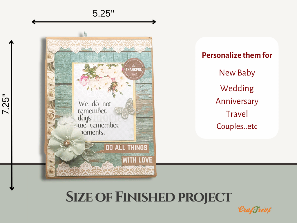 CrafTreat Accordion Hinge Book 1 - White