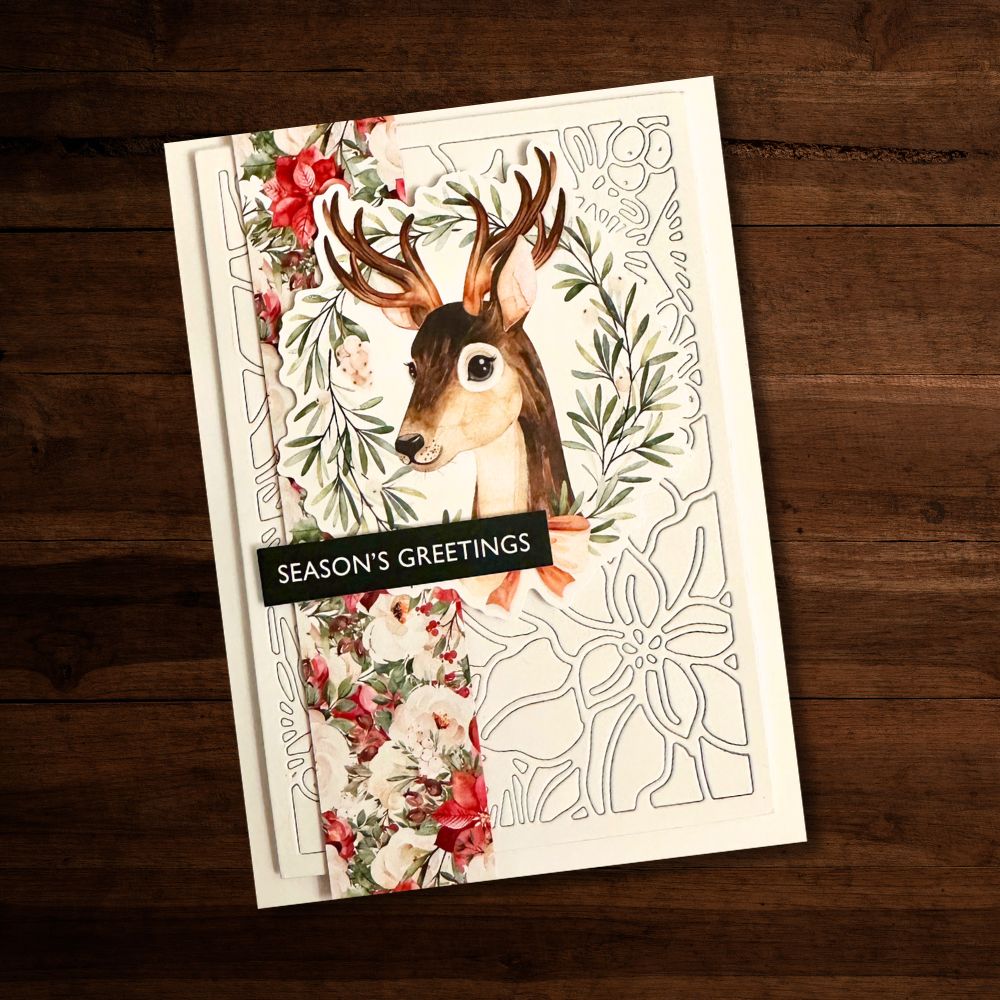 Christmas Poinsettia Coverplate Metal Cutting Die 30156