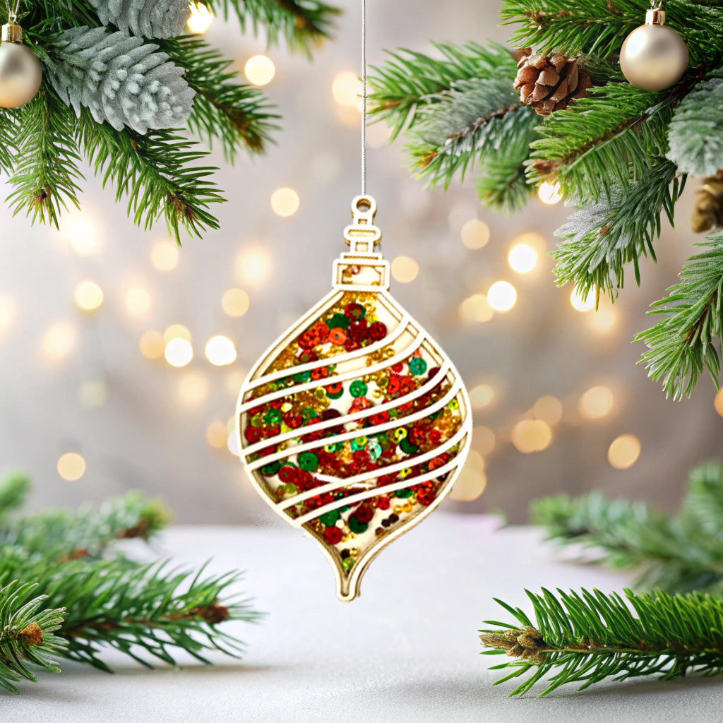 CrafTreat 3D Shaker Chipboard - Bauble