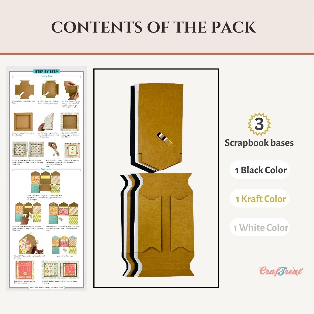 Craftreat Scrapbook Blank Quick Folio  - Frame Box Folio