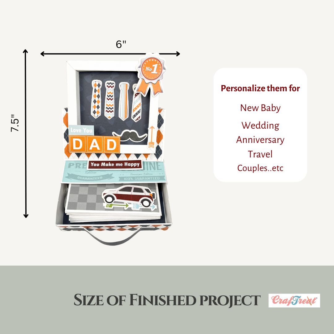 CrafTreat Scrapbook Blank Easel Box Folio - White