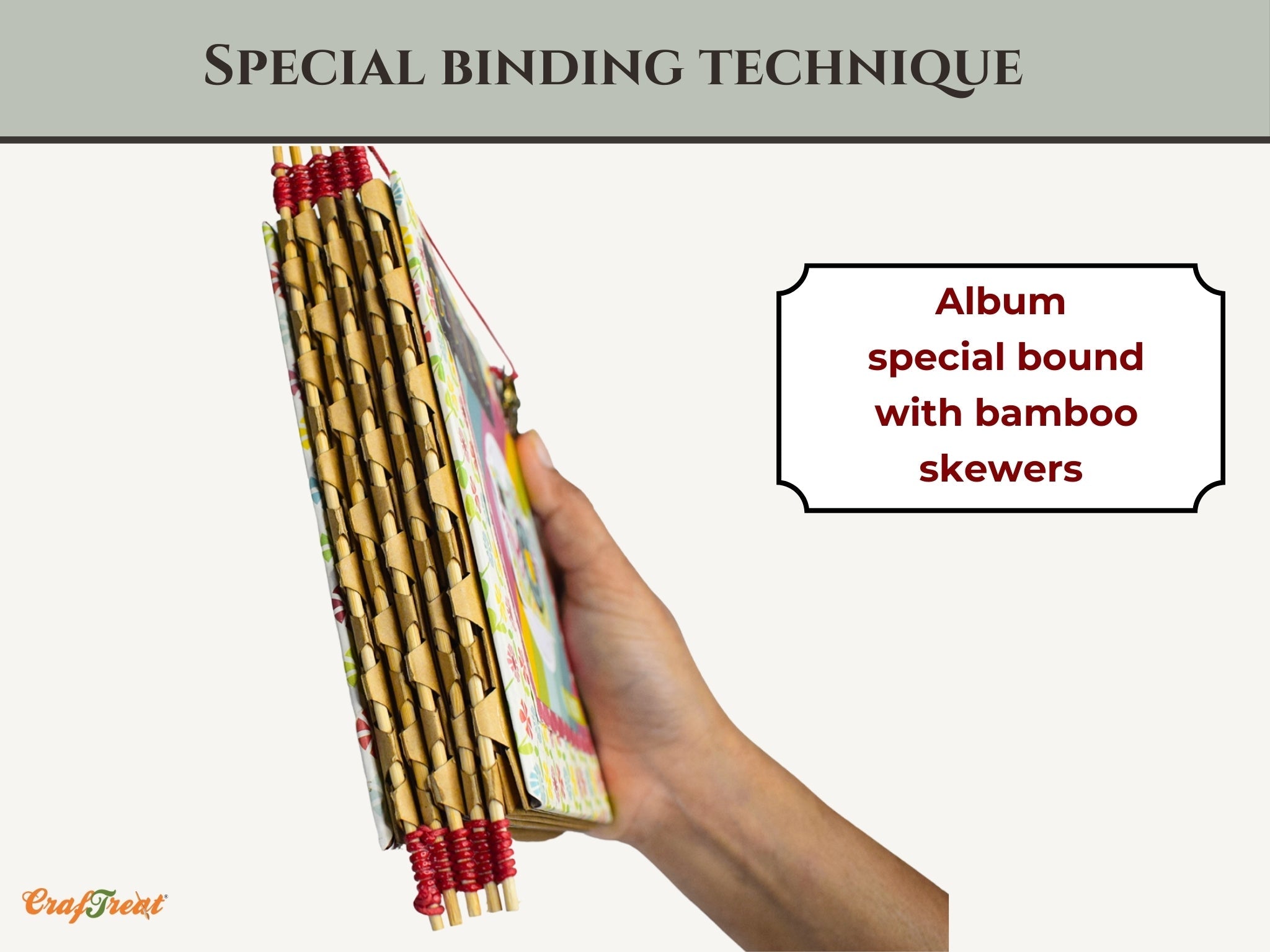 CrafTreat Piano Hinge Book DIY Scrapbook Blanks - White