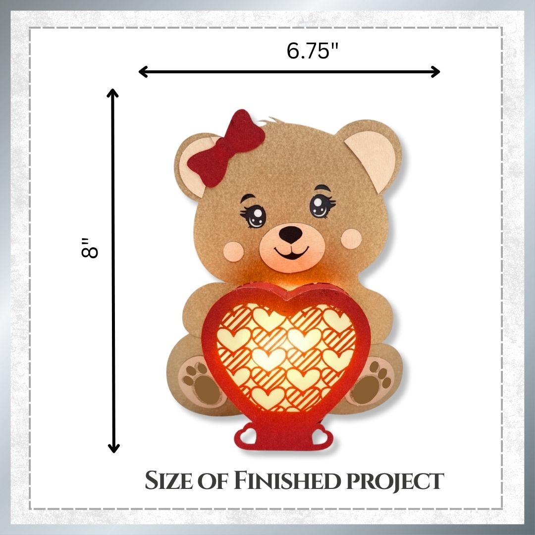 CrafTreat DIY Paper Lanterns - Teddy with Heart