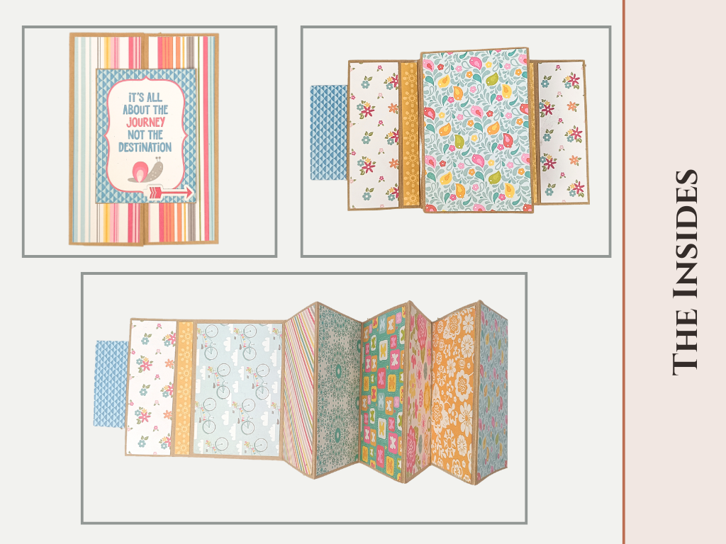 Craftreat Scrapbook Blank Quick Folio - Accordion - Black, Kraft and White