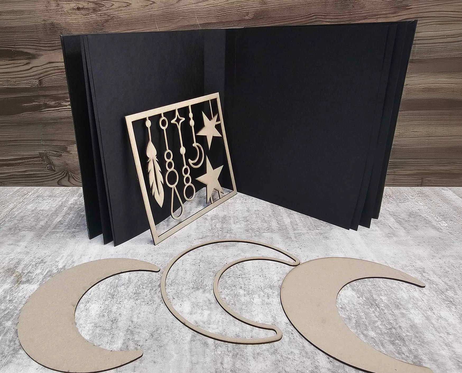 3Quarter Designs - Moon Album - Chipboard