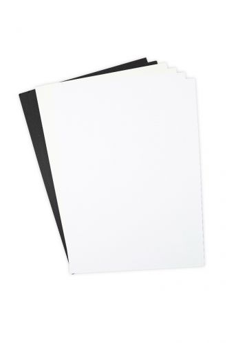 Sizzix Surfacez - Cardstock, 8 1/4" x 11 3/4", Black/Ivory/White, 60 Sheets
