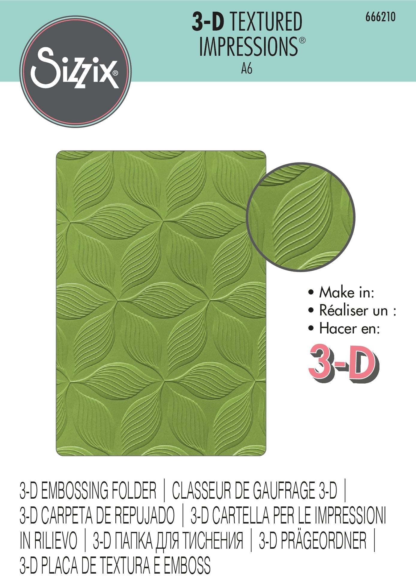 Sizzix 3-D Textured Impressions Embossing Folder - Defined Petals