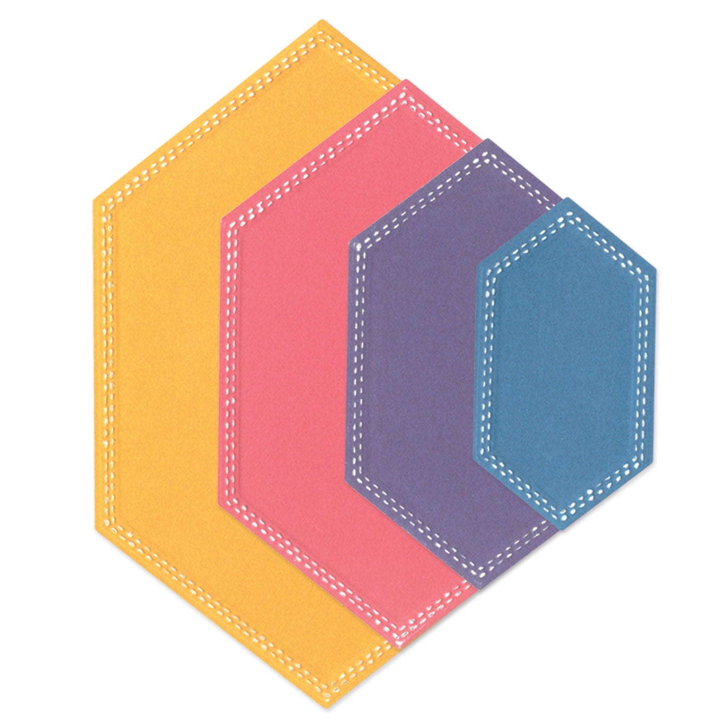 Sizzix Framelits Die Set 10PK Fanciful Framelits Belinda Stitched Hexagons by SP