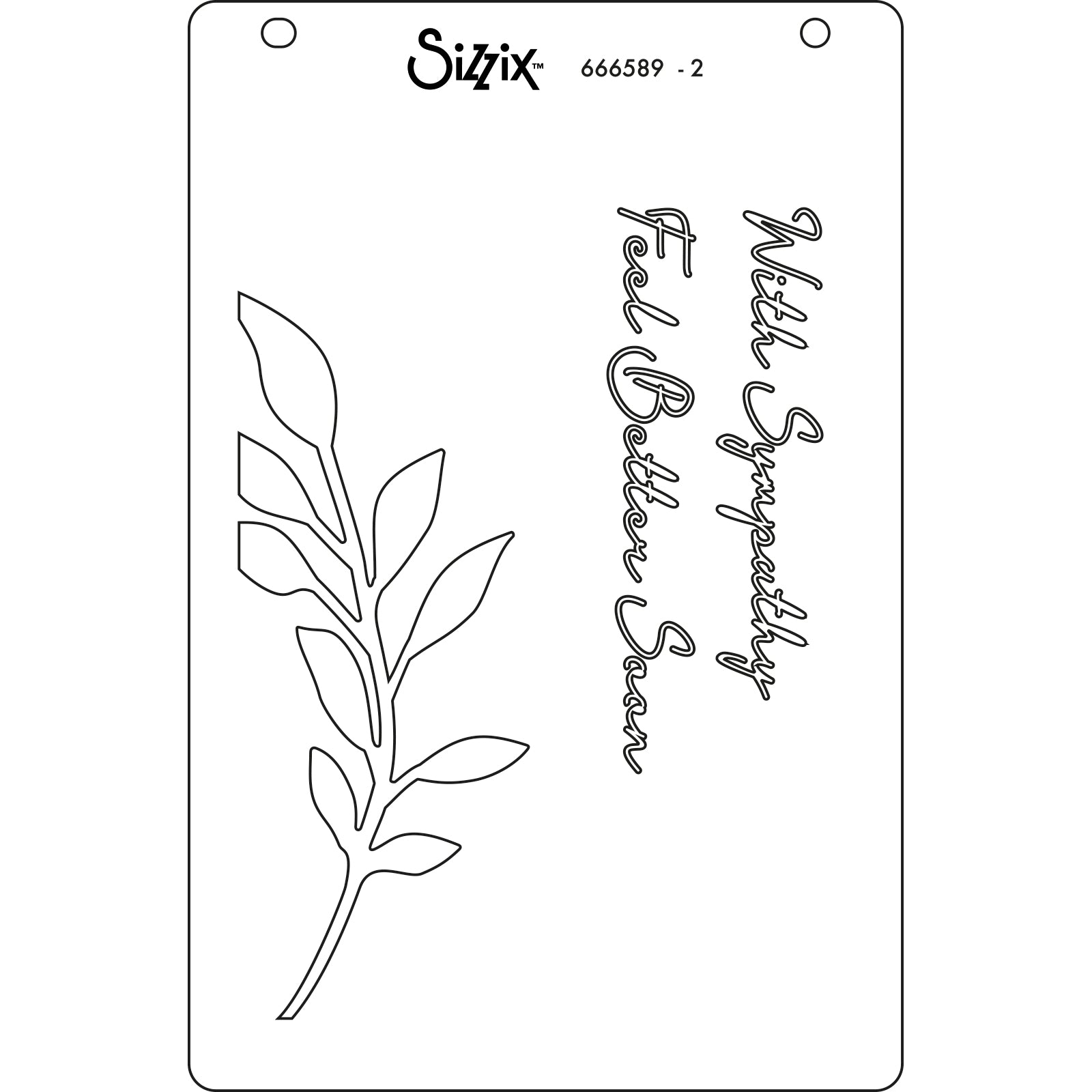 Sizzix A6 Layered Stencils 4PK Cosmopolitan, Frond by Stacey Park