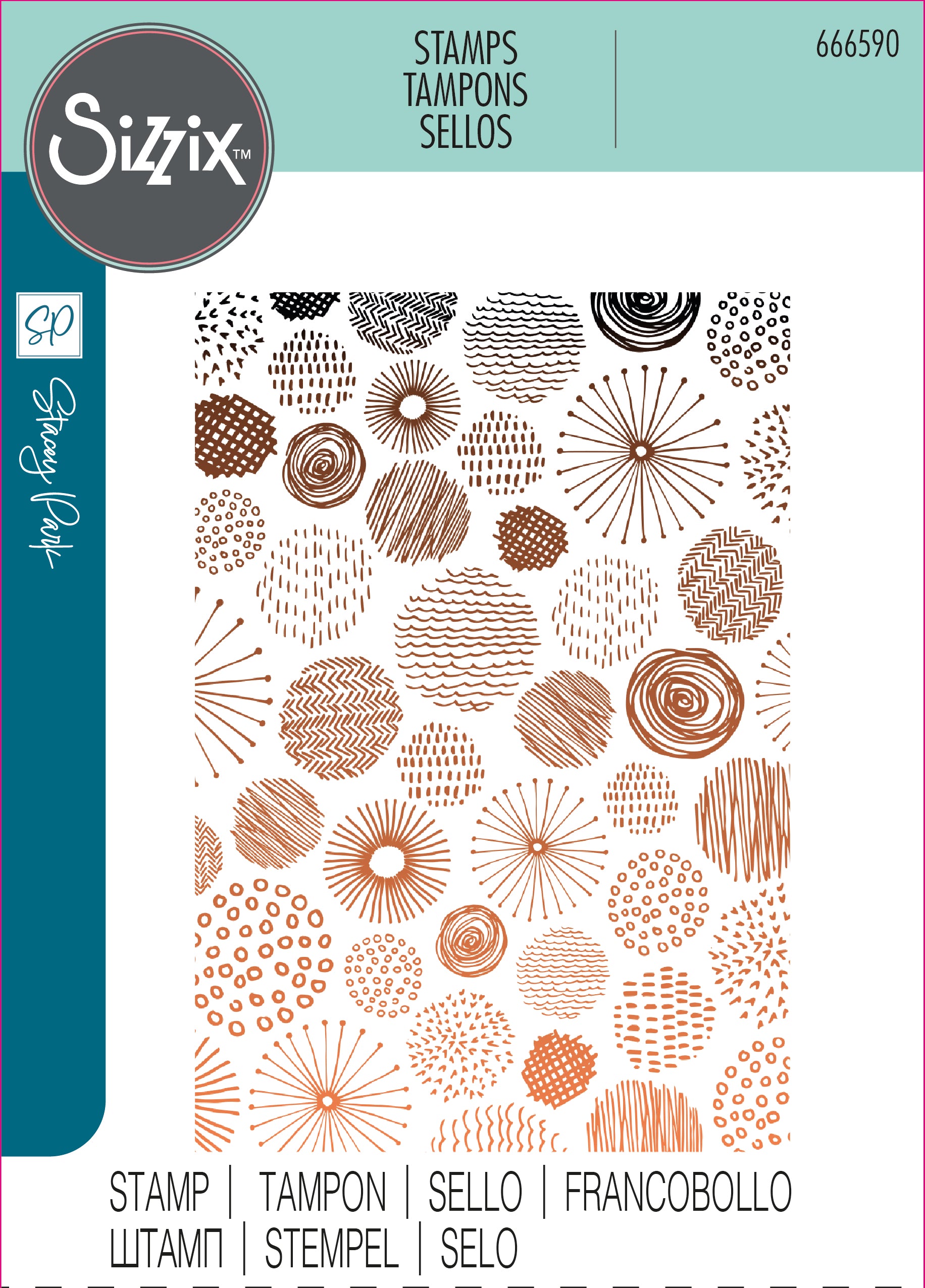 Sizzix Clear Stamp Set Cosmopolitan, Ecliptic by Stacey Park