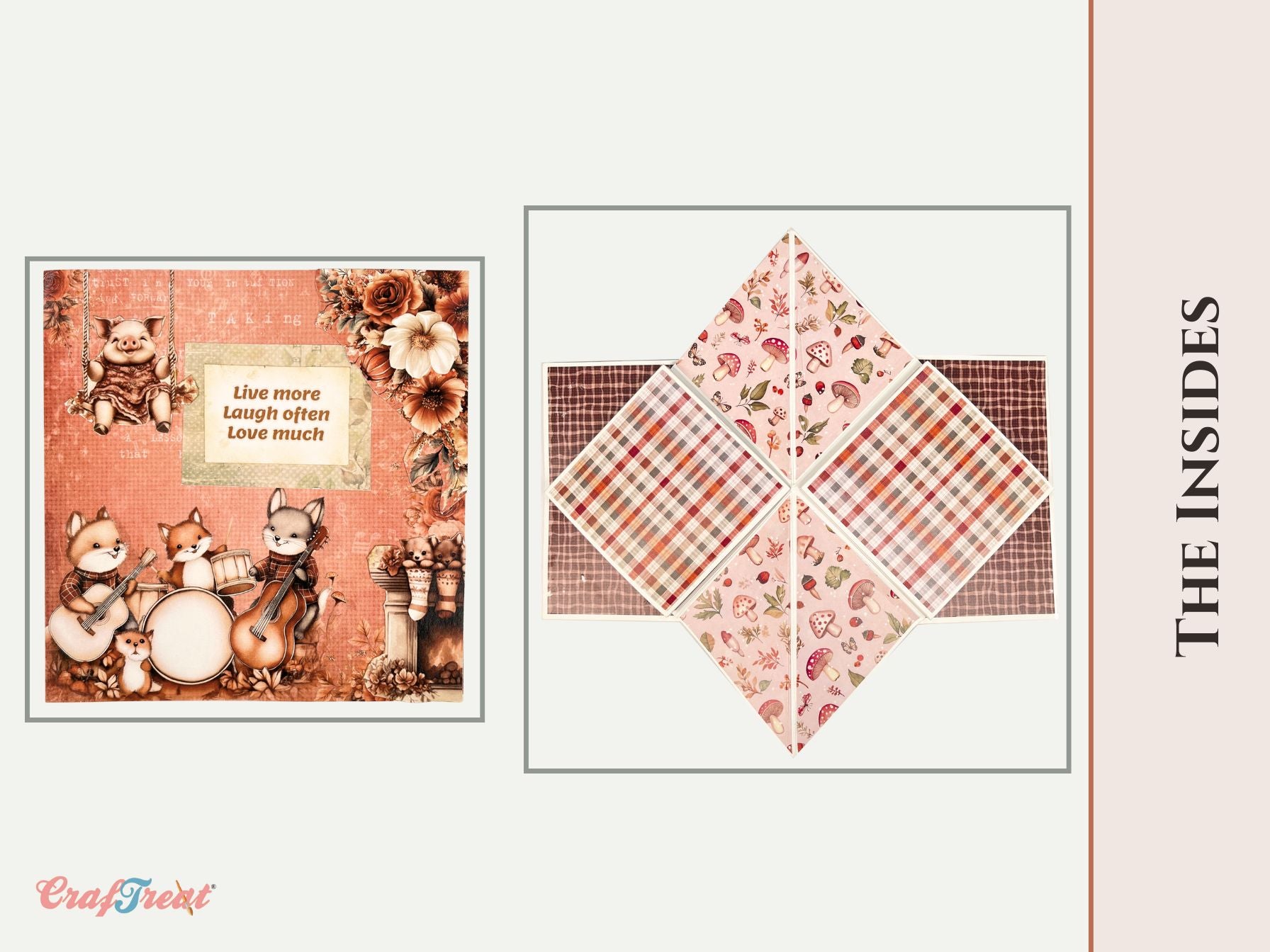 Craftreat Scrapbook Blank Quick Folio - Squash Accordion