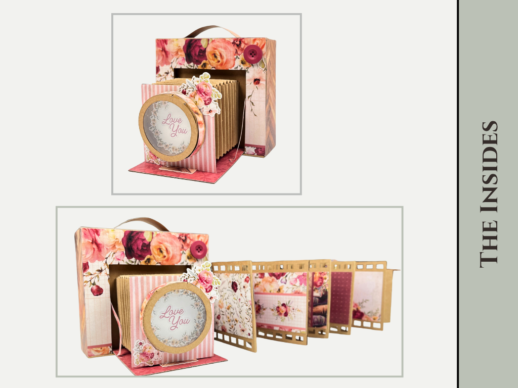 CrafTreat Scrapbook Blank Precut Album Base - Vintage Camera - Ivory