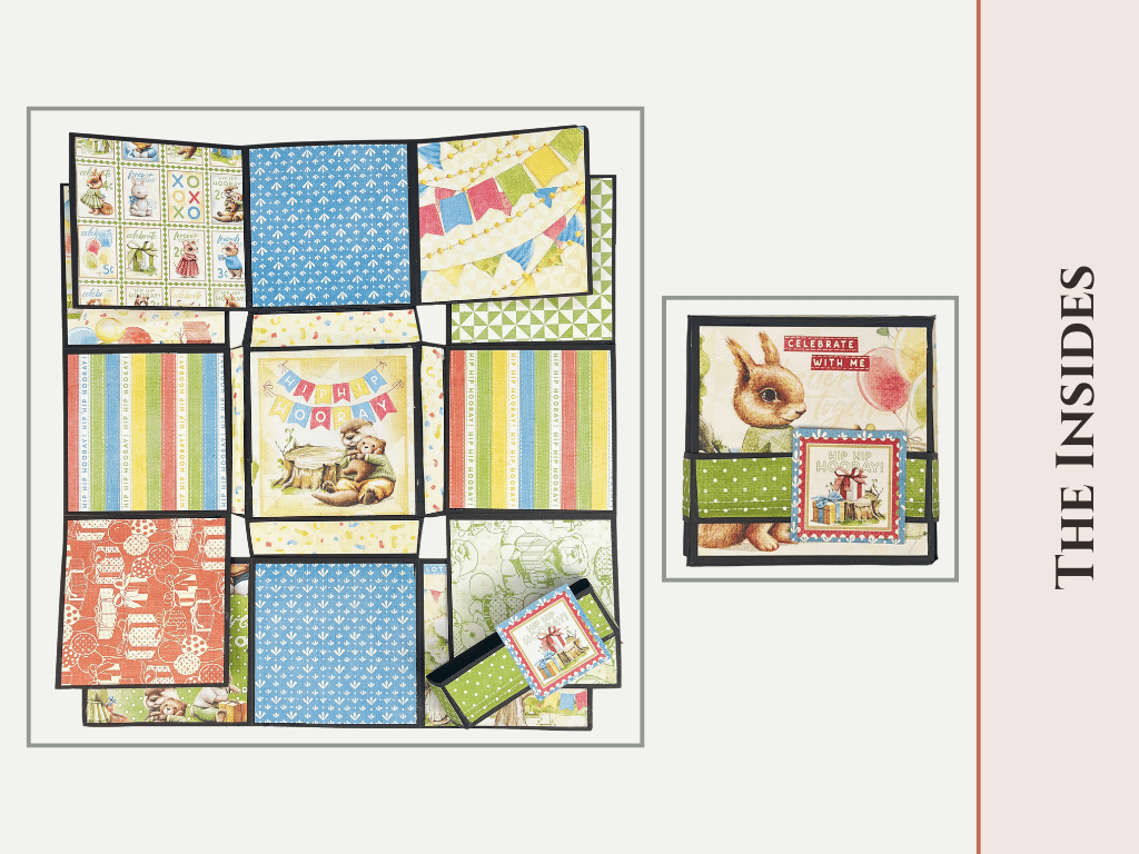 Craftreat Scrapbook Blank Quick Folio - Flip Flair Folio - Black, Kraft and White