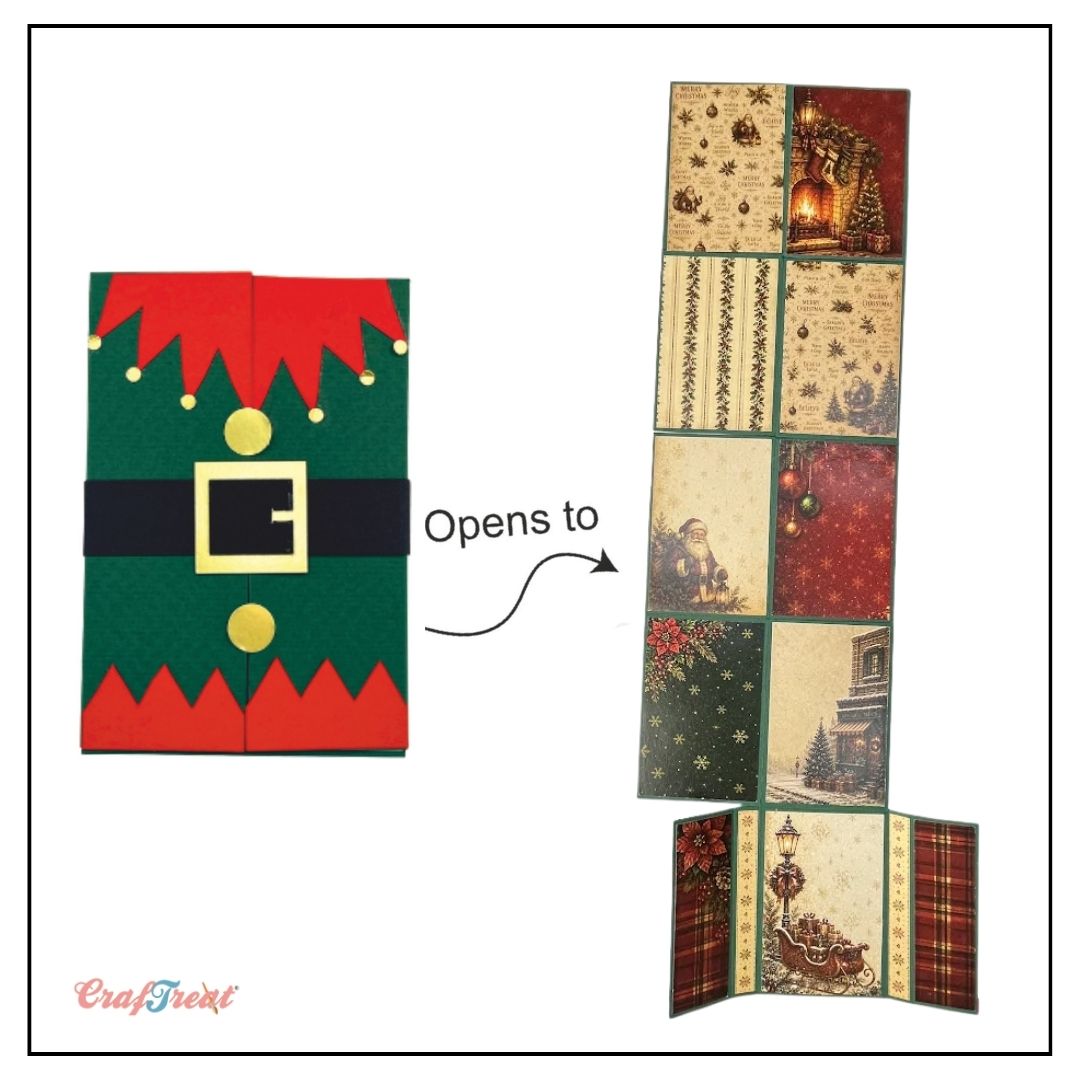 CrafTreat Quick Folio - Christmas Wardrobe Folio - Red & Green
