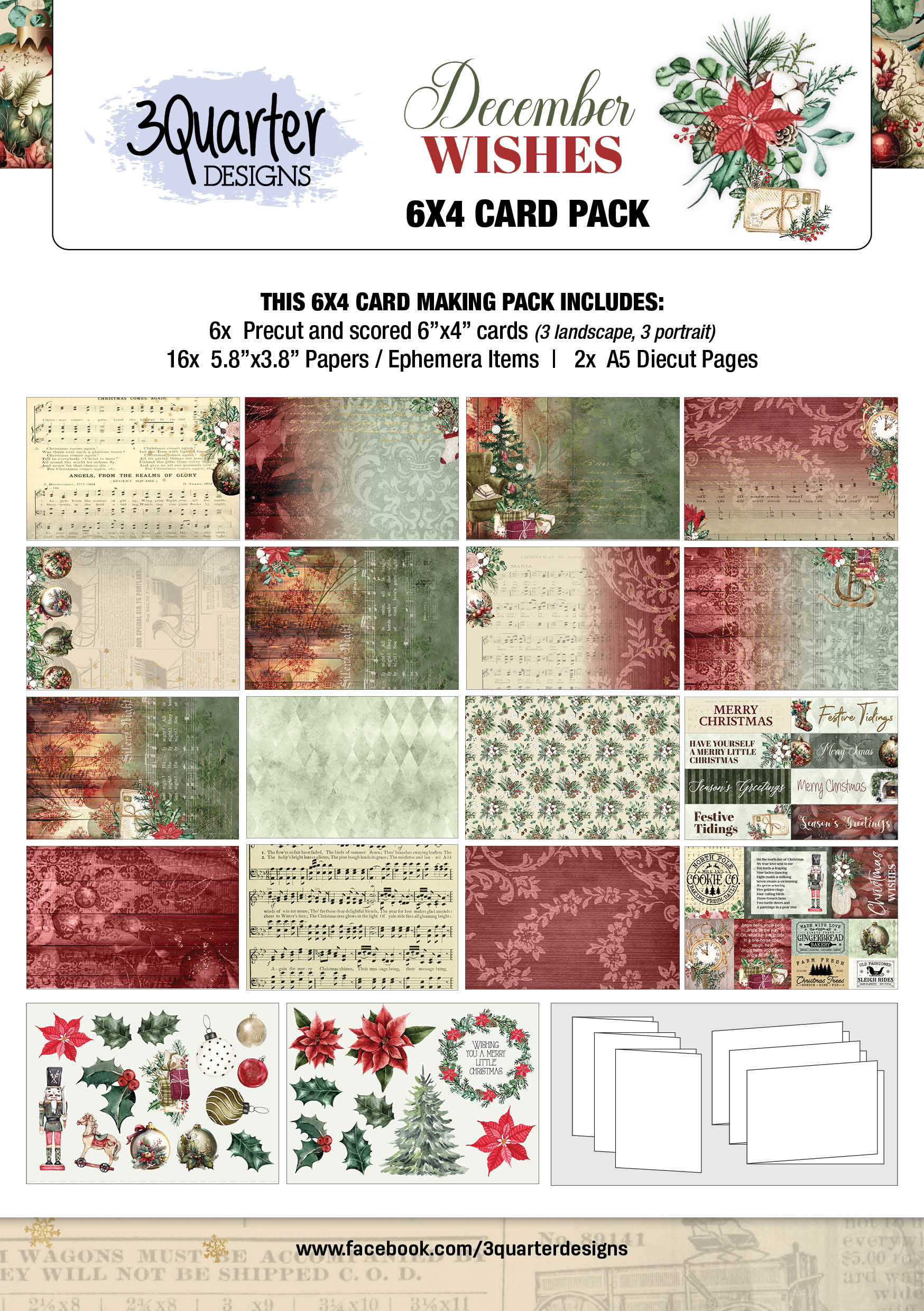 December Wishes 6x4 Card Pack