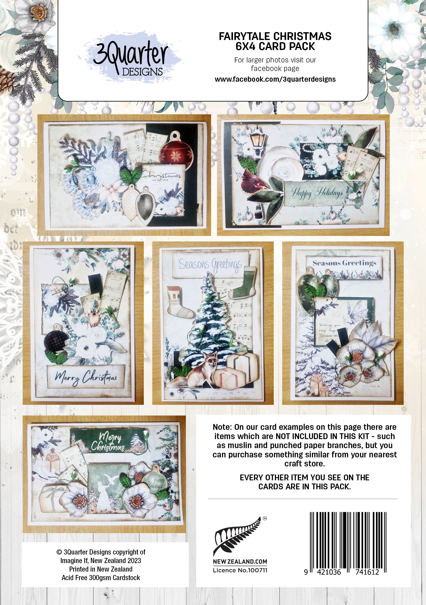Fairytale Christmas 6x4 card pack
