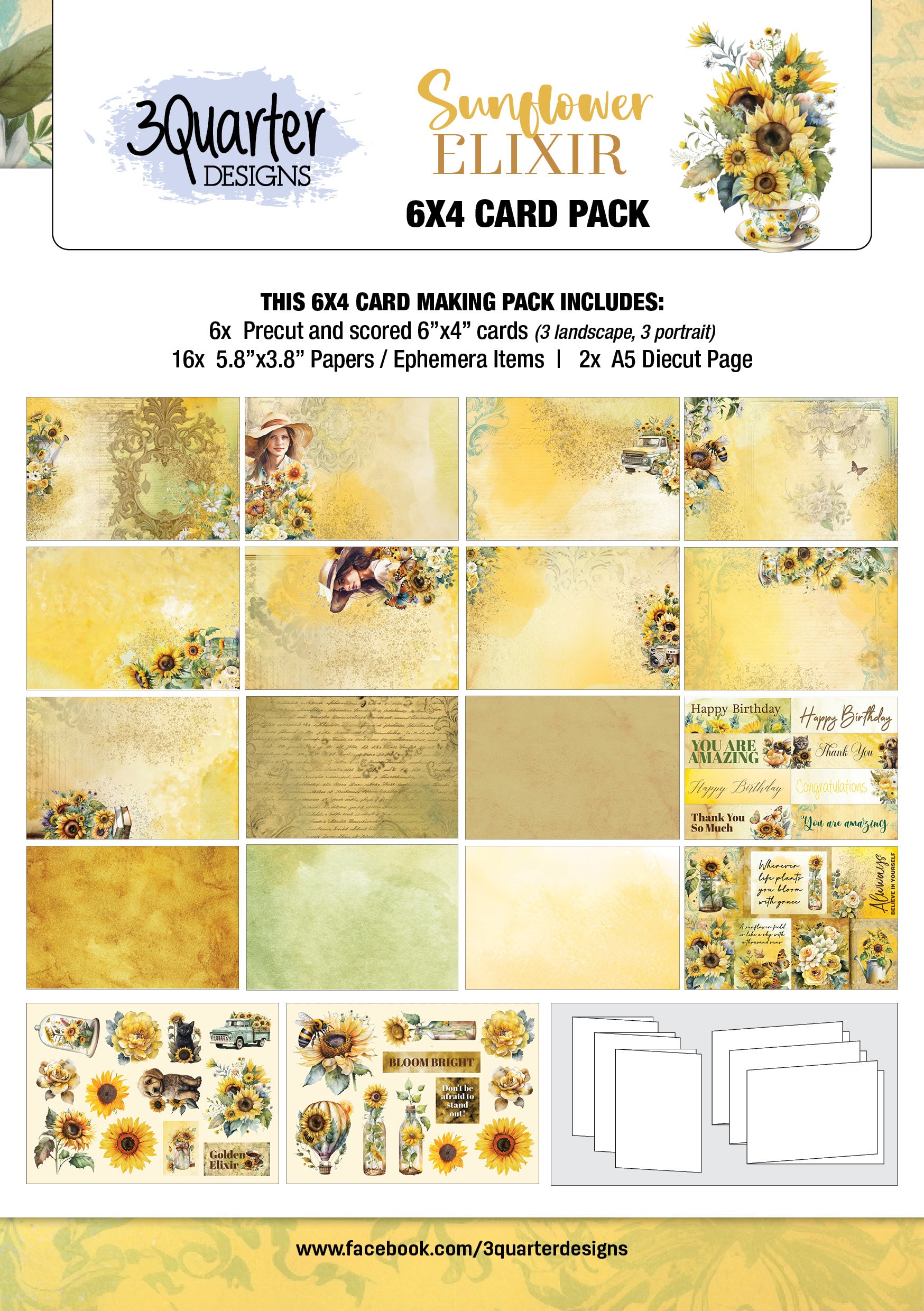 Sunflower Elixir 6x4 card pack