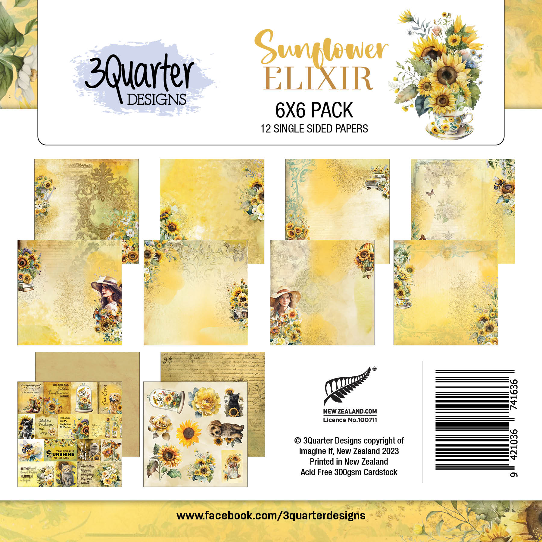 Sunflower Elixir 6x6 pack
