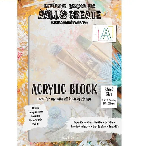 AALL and Create Acrylic Block -- A4
