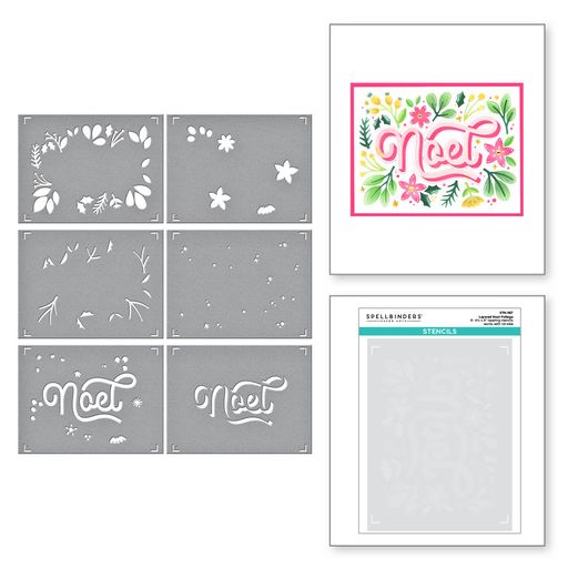 Layered Noel Foliage Stencils from the Layered Christmas Stencils Collection