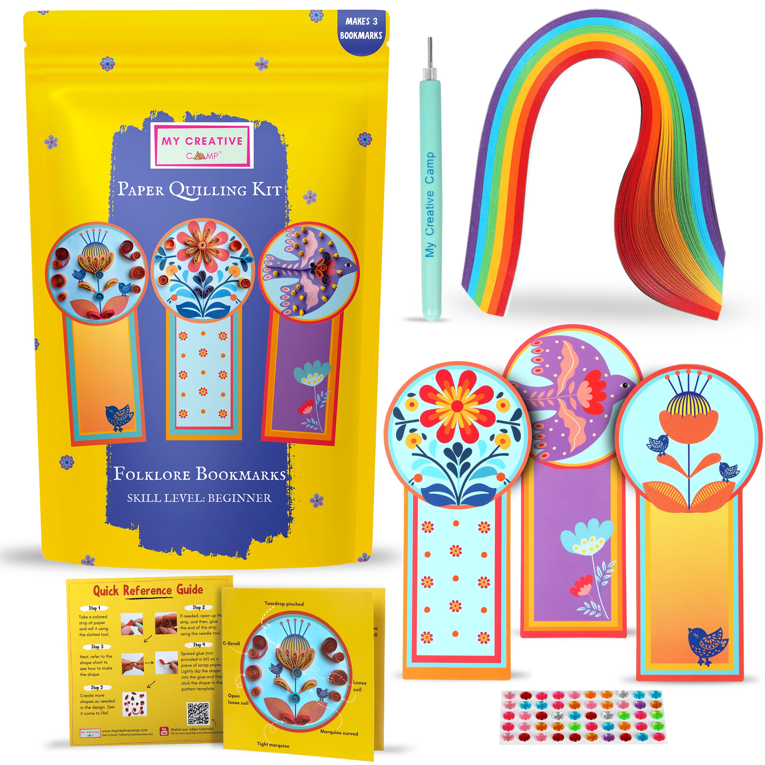 My Creative Camp Folklore Bookmarks Quilling Kit