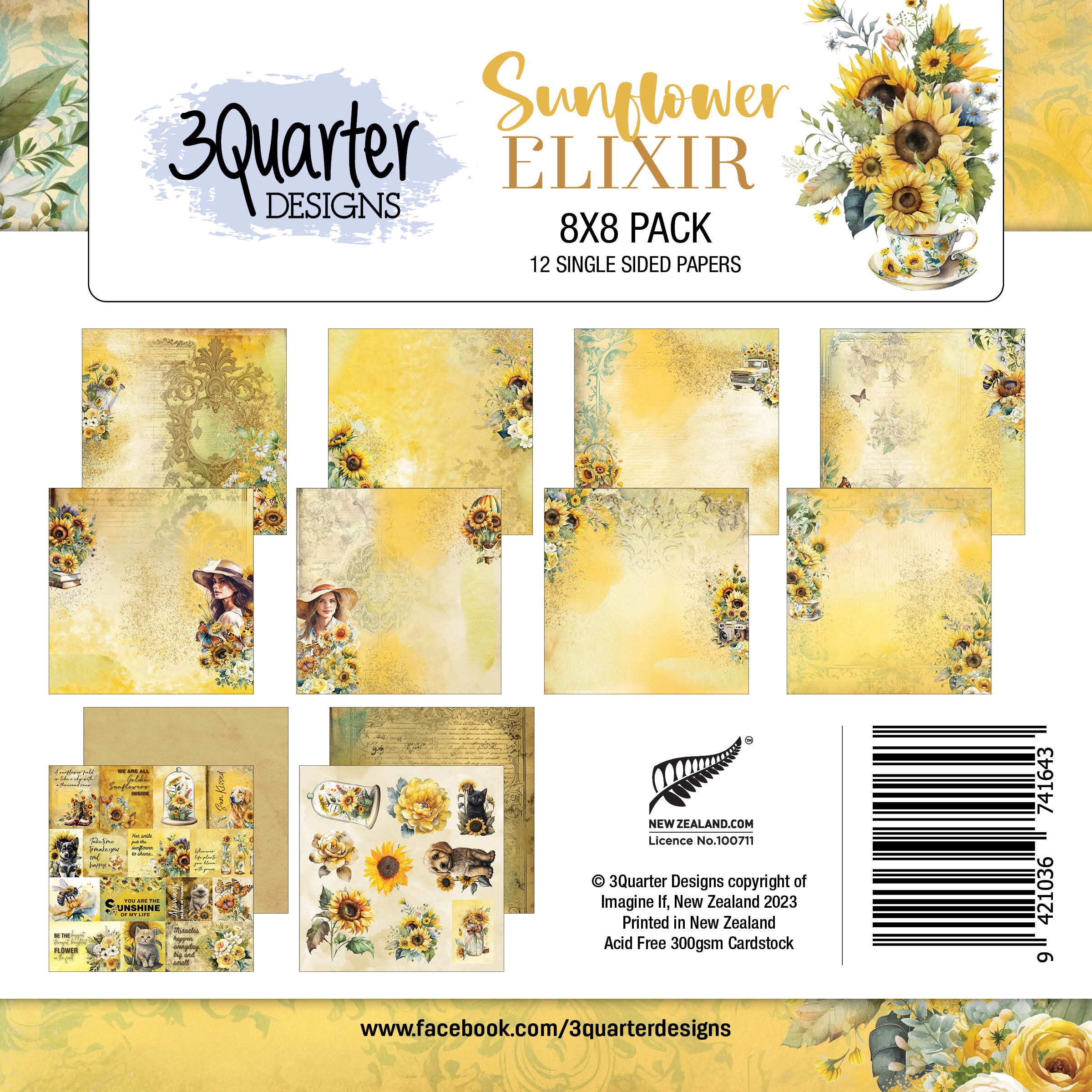 Sunflower Elixir 8x8 pack
