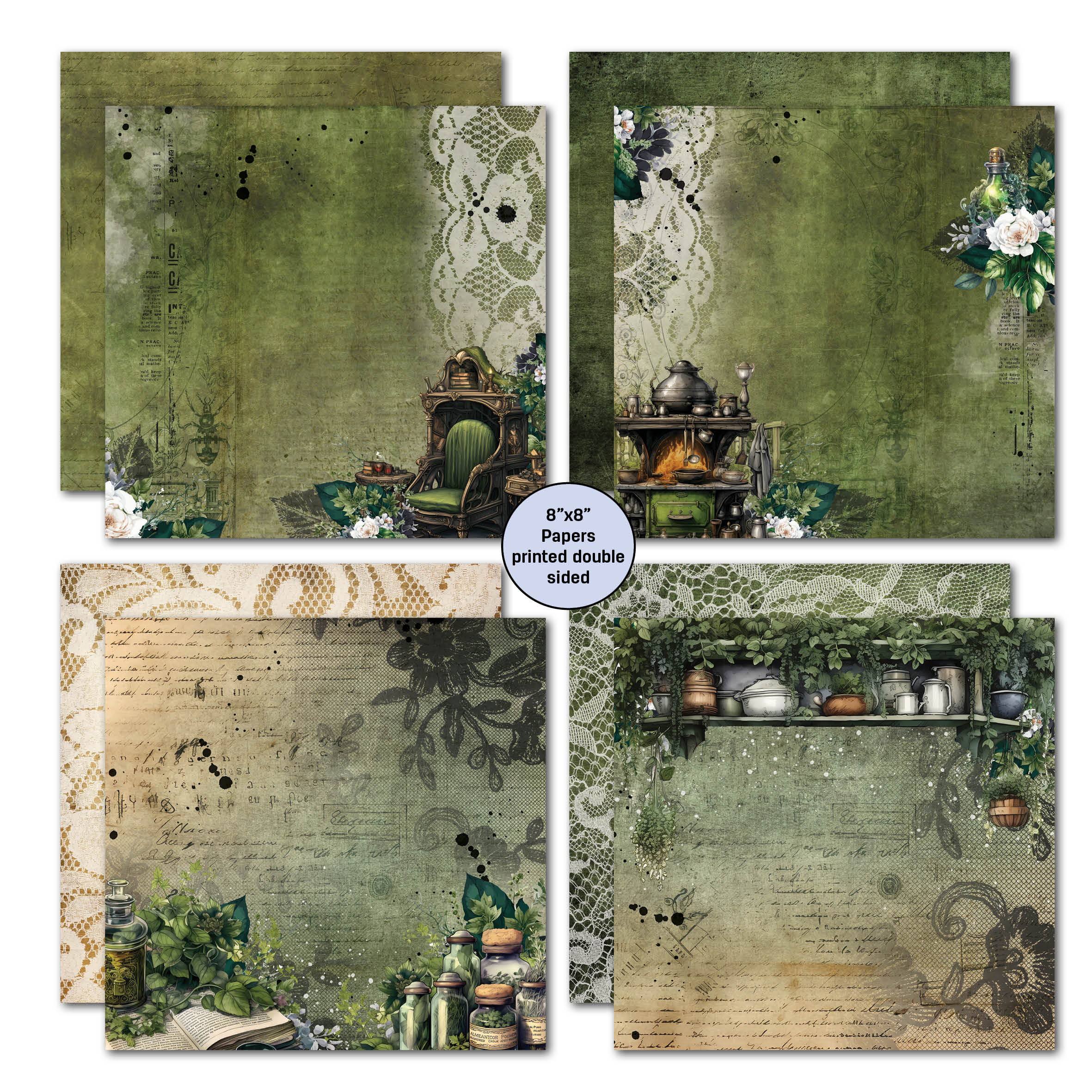 3Quarter Designs Earth Witch 8x8 Paper Pack