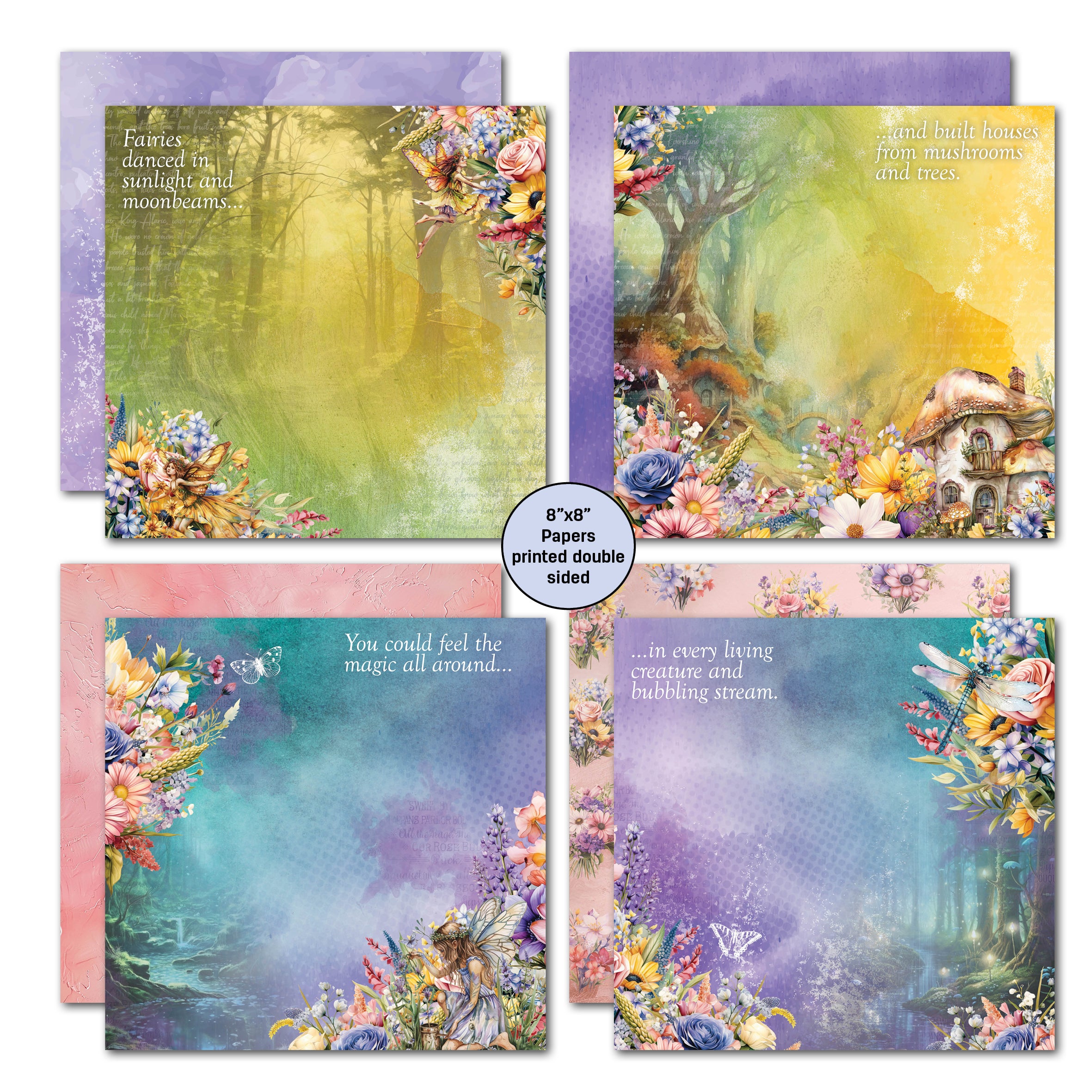 3Quarter Designs Visiting Fairyland 8x8 Paper Pack