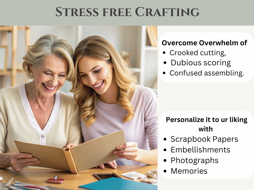 Craftreat Scrapbook Blank Quick Folio - Flip Flair Folio - Black, Kraft and White