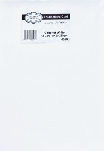 Creative Expressions Foundation Card Coconut White A4 315gsm Pk20