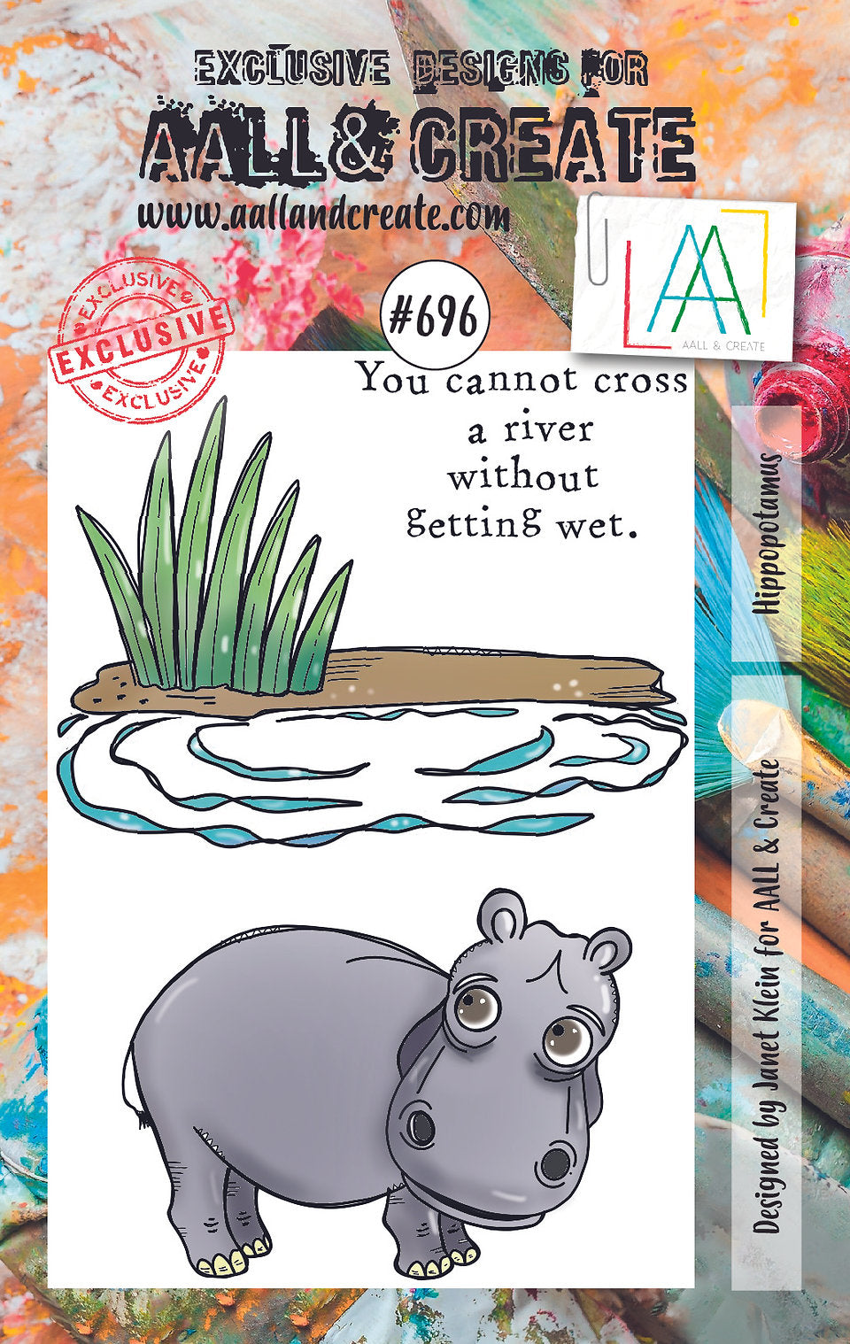 AALL and Create - A7 Clear Stamp Set - Hippopotamus