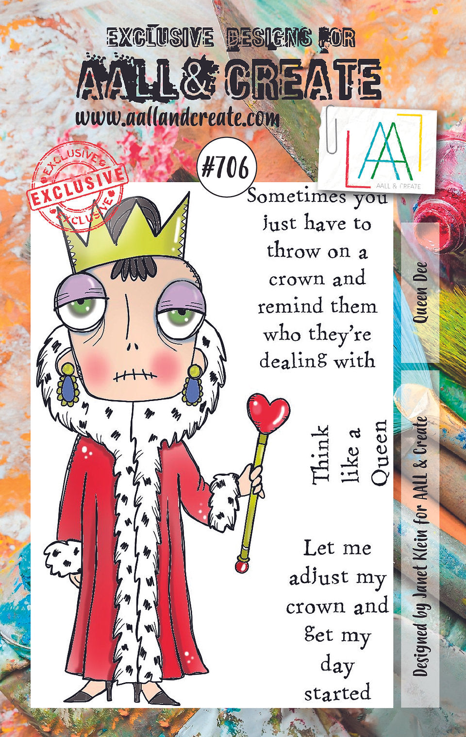 AALL and Create - A7 Clear Stamp Set - Queen Dee