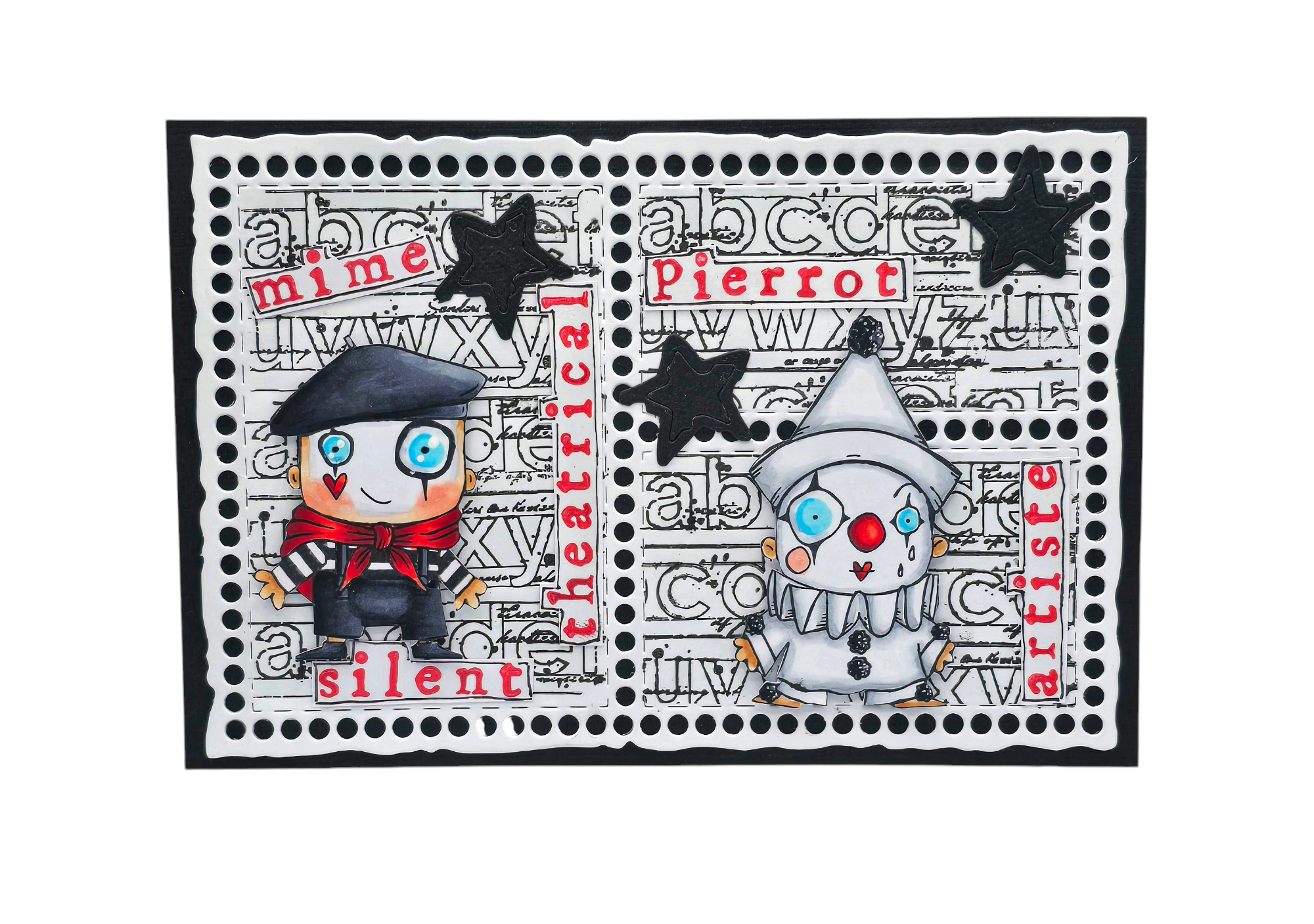 AALL and Create - A7 Stamp Set - Pierrot And Mime