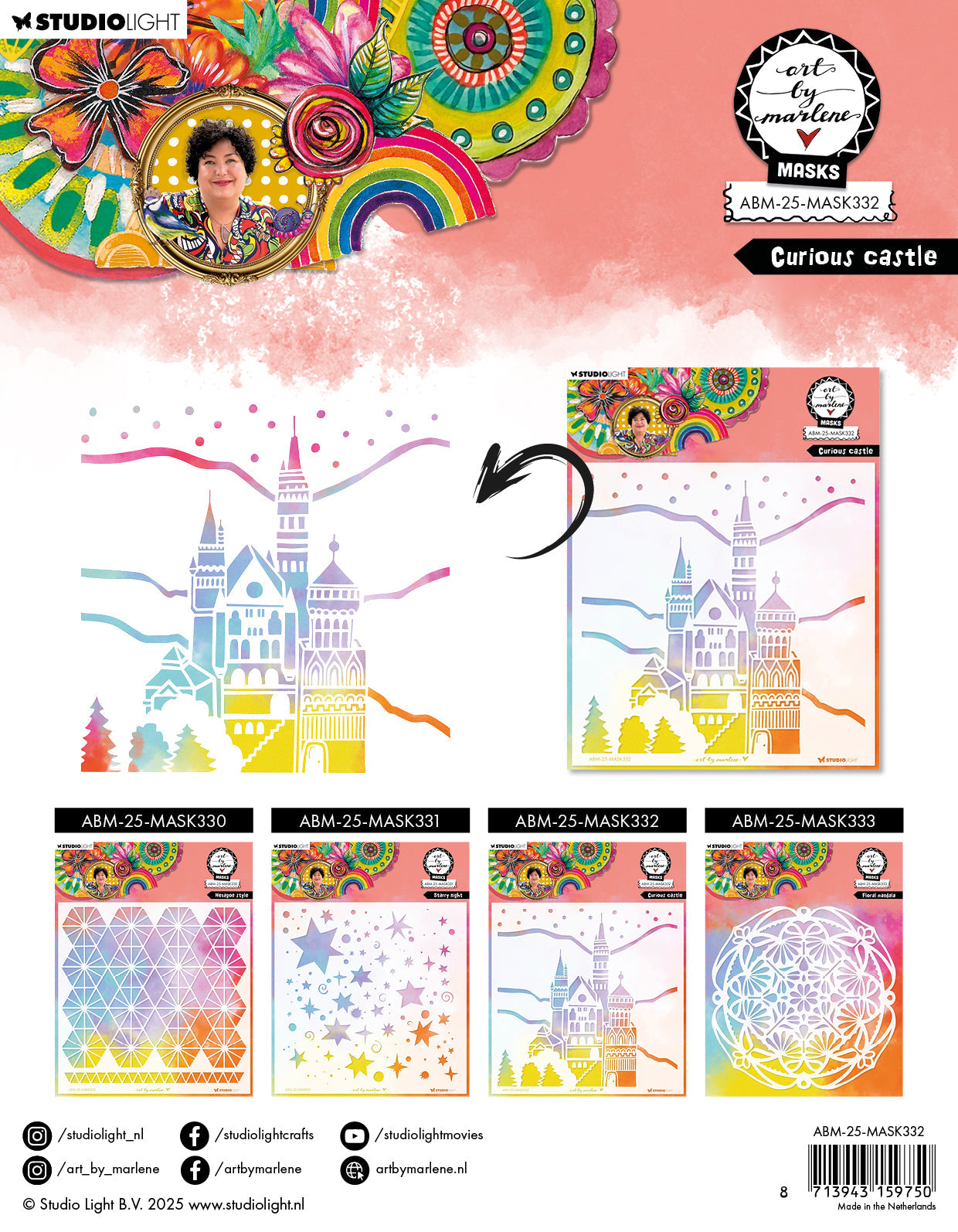 ABM Mask Curious Castle Art by Marlene 1 Pieces