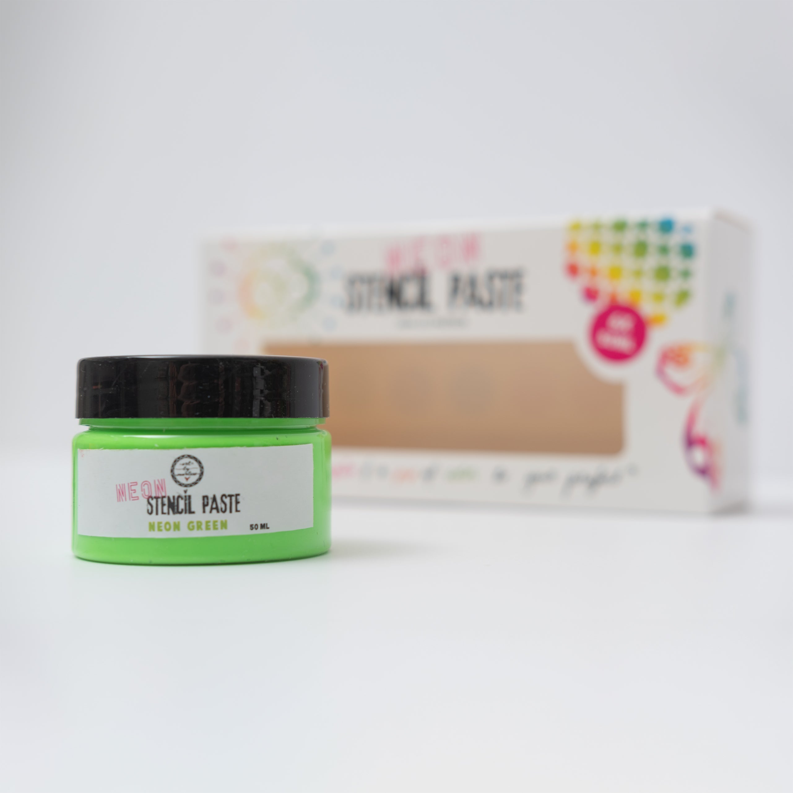 ABM Stencil Paste Neon Colors Art By Marlene 169x86x58mm 6x50 ml