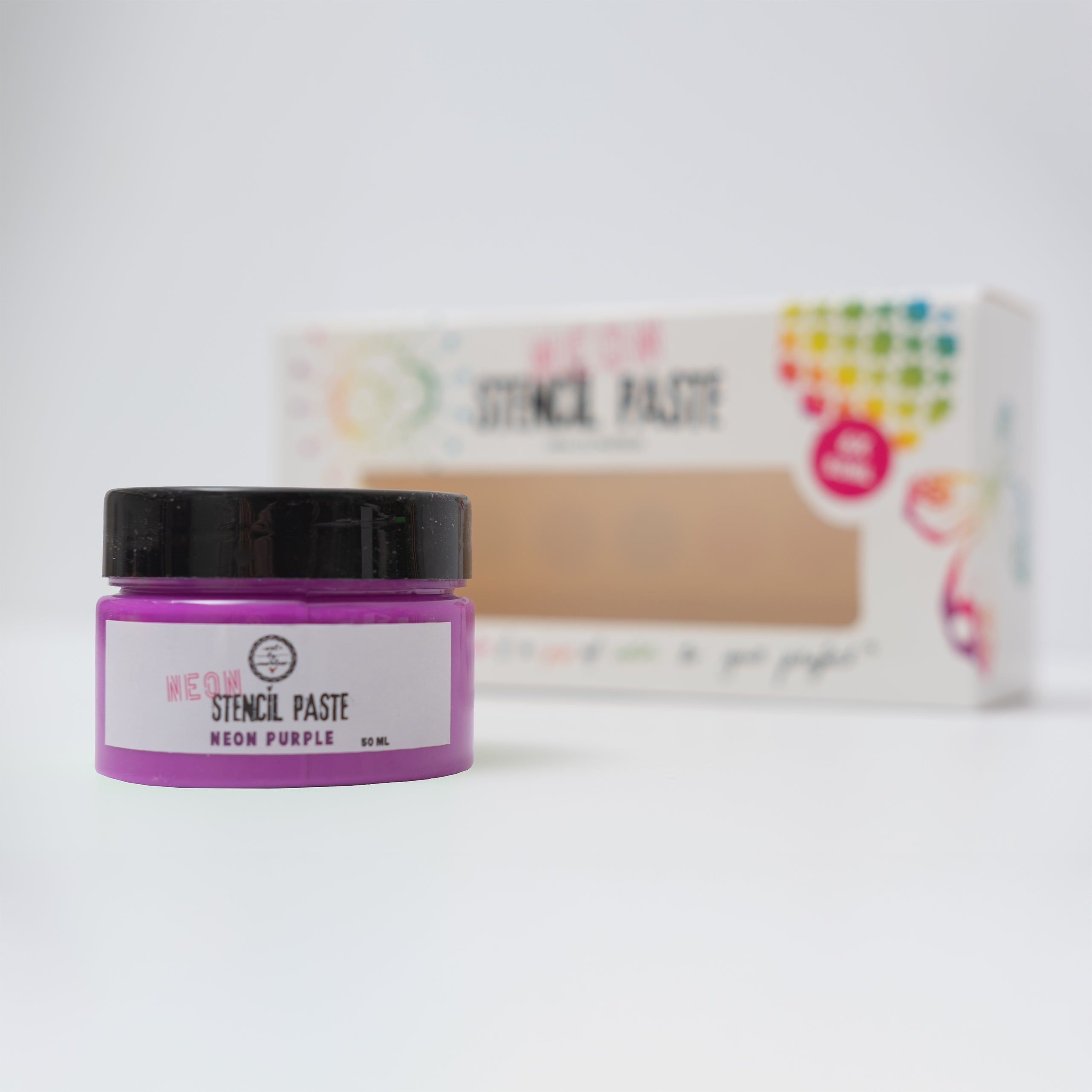 ABM Stencil Paste Neon Colors Art By Marlene 169x86x58mm 6x50 ml