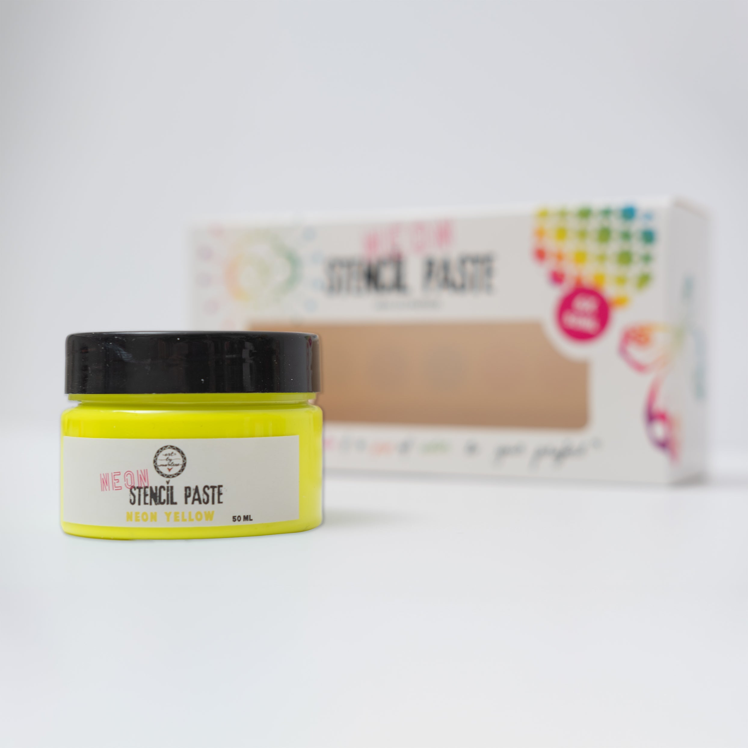 ABM Stencil Paste Neon Colors Art By Marlene 169x86x58mm 6x50 ml