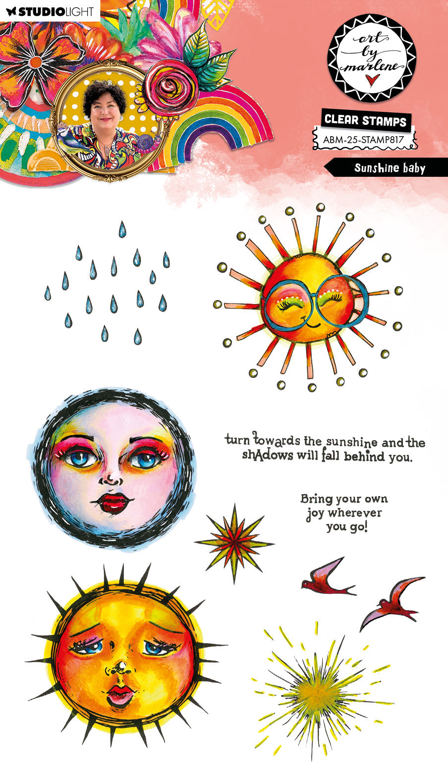 ABM Clear Stamp Sunshine Baby Art by Marlene 10 Pieces