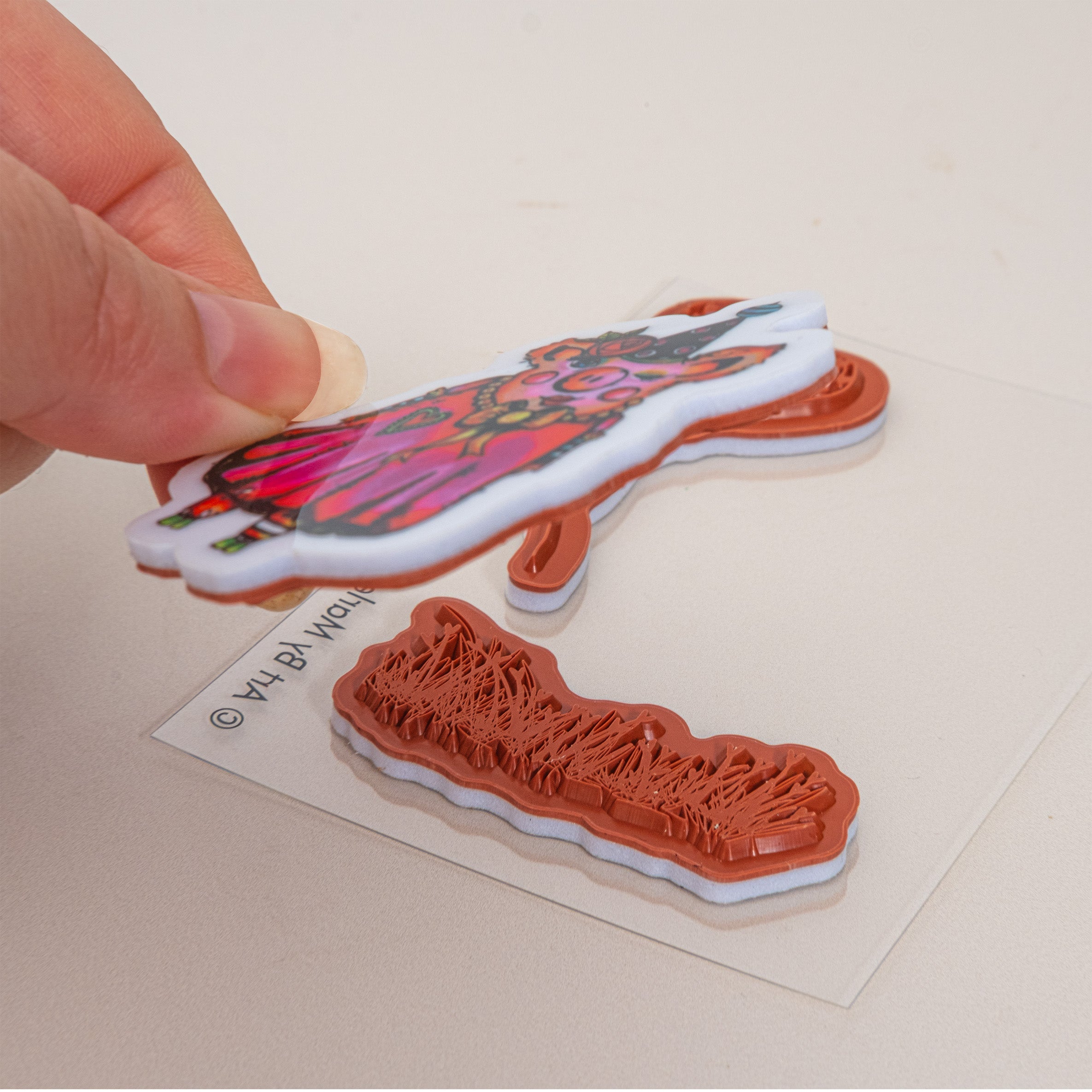 ABM Cling Rubber Stamp Sweetie Pie Art By Marlene 3 Pieces