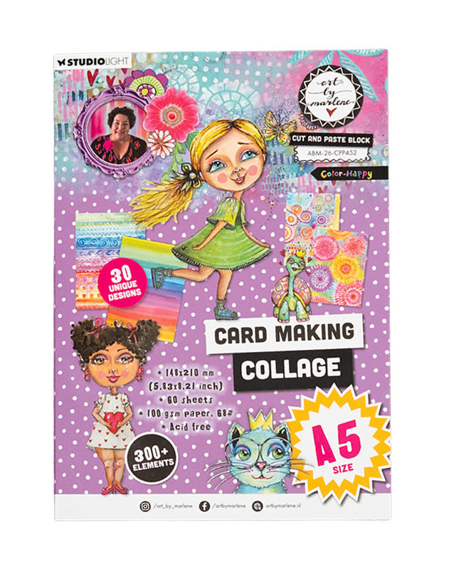ABM Collage Paper Pad Color-Happy Art by Marlene 60 Sheets